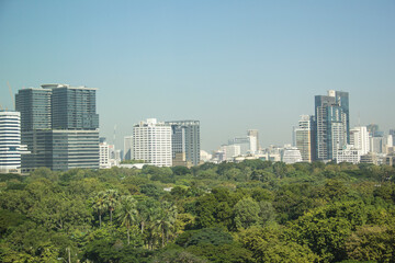 Fototapeta na wymiar Beautiful view of the panorama of Bangkok, Thailand