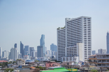 Obraz premium Beautiful view of the panorama of Bangkok, Thailand