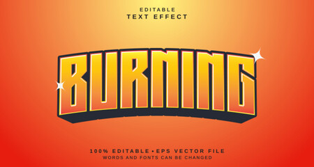 Editable text style effect - Burning text style theme. © Artzi
