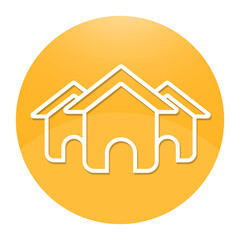 orange three home icon circle