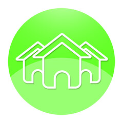 green three home icon circle