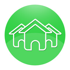 green three home icon circle