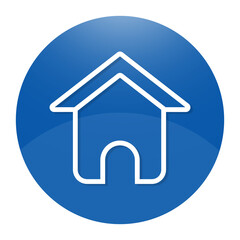 blue home icon circle