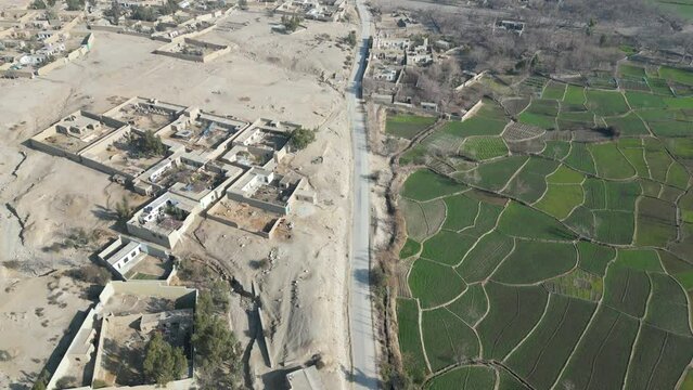 Alingar District of Afghanistan, aerial video of Laghman