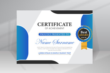 Obraz premium Modern Design Certificate Template
