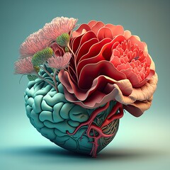 Love celebration background wallpaper created with Generative AI