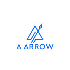 A Arrow logo design vector download