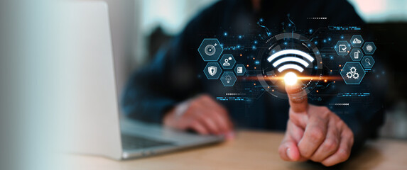 Digital marketing with graph and social media technology for growth planning or internet mobile...