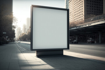 Professional 3d mock up blank billboard for advertising, promotion and marketing of products and events.
