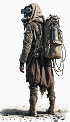 Stalker from wasteland, nuclear war survival human