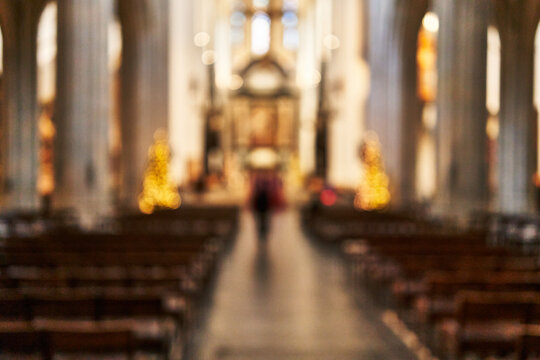  Picture of blurred catholic church