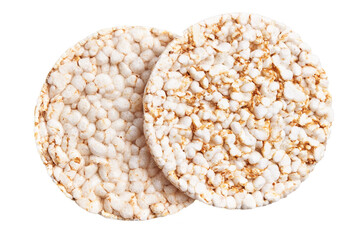  Delicious two rice cakes over isolated white background