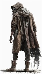 Stalker from wasteland, nuclear war survival human