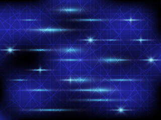 Abstract science and telecom data element on dark blue background.