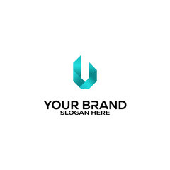 u logo. arrow logo. modern
