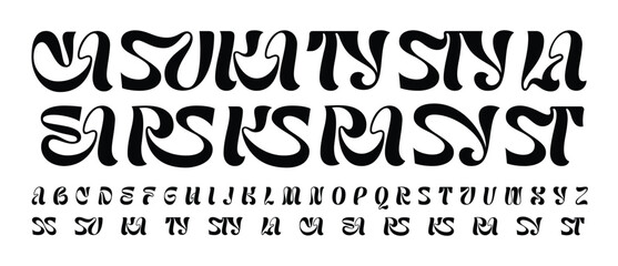 Psychedelic distort font, this letters set can be used for logos as well as for many other purposes
