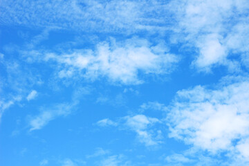White clouds in blue sky