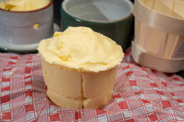 Beurre d'Isigny cow's milk butter made in Veys Bay area near Isigny-sur-Mer and Manche and Calvados departments of northern France