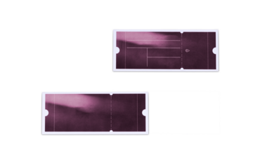 Mock-up of two festival tickets in white for edition