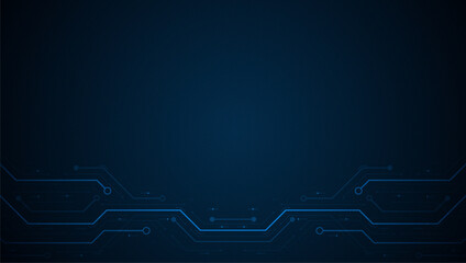 Circuit board. Motherboard. Blue technology background.