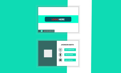 Title: Creative and modern business card template.Flat design vector abstract creative-Vector