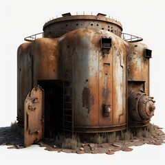 Decaying Fuel Storage The Environmental Hazards of Abandoned Rusted Gas Cisterns in Post-Apocalyptic Landscapes