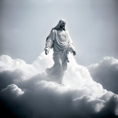 Obraz na płótnie Canvas Holy Christ in the sky! Saviour resurrected.