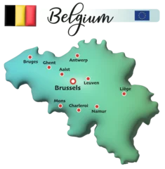 Foto auf Alu-Dibond Belgium, Fläche und Flagge © mo_book