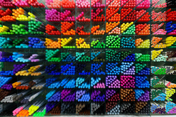 Colorful plastic pens
