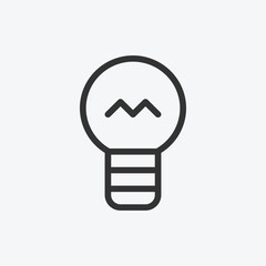 Obraz premium Lamp line vector icon. School icon symbol. Education vector illustration on isolated background. Education sign for mobile concept and web design
