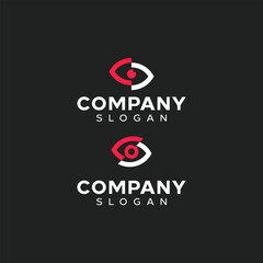 eye logo abstract design inspiration vector