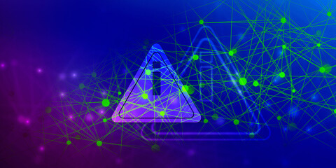 2d rendering exclamation mark sign
