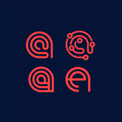 a monoline initials logo design inspiration