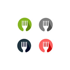 cutlery character design vector