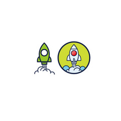 rocket character design vector file