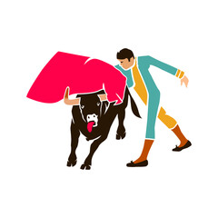 bullfighter vector illustration file download