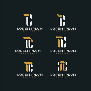 TC logo design icon vector