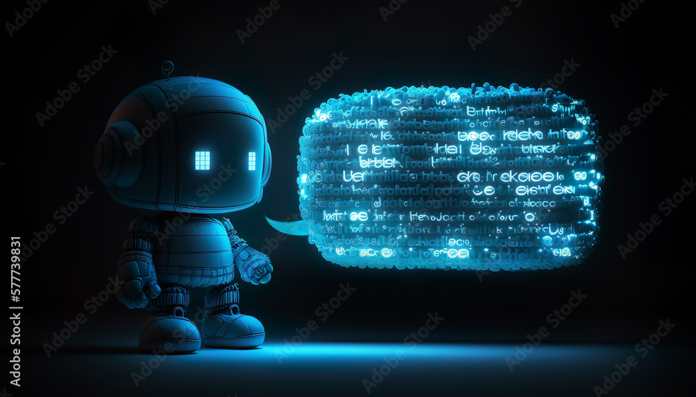Canvas Prints Robotic ai,chat bot.futuristic technology or machine learning data development and reaction or retaliation process concepts.library  information. ai generated technology - Canvas Prints
