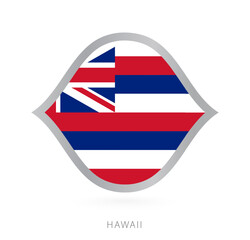 Hawaii national team flag in style for international basketball competitions.