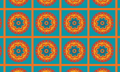 Mandala tile art pattern