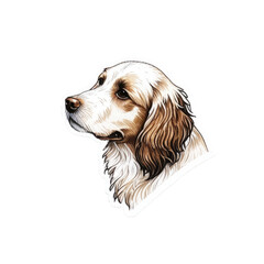 Cute dog sticker, isolate