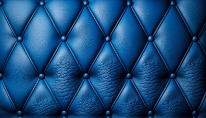 Luxurious background, in a real leather of blue color,generative AI