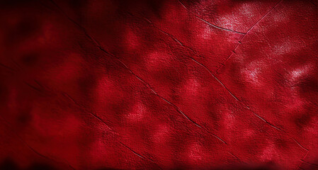 Luxurious background, in a real leather of red color,generative AI