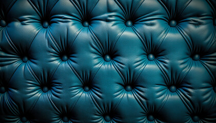 Luxurious background, in a real leather of blue color,generative AI