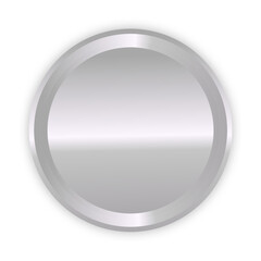 Silver colour round shape for medal png