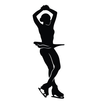 recommend clip art: figure skating silhouette illustration