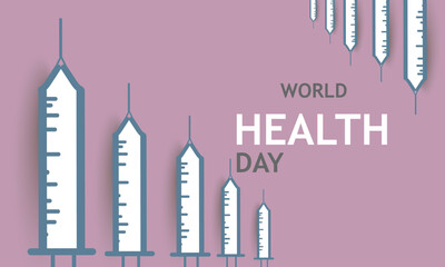 World Health Day is a global health awareness day.Template for background, banner, card, poster