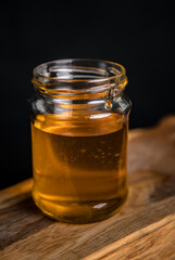 glass jar with honey