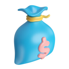 Money Bag 3D Illustration Icon