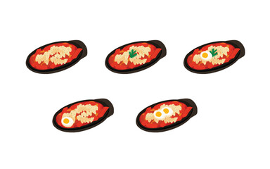 Korean Street Food Rice Cake Vector Illustration